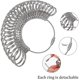 thumbnail image 5 of Herramienta de medición del calibrador de anillos, mandril de anillos de aluminio y medidores de dedos, 5 of 5
