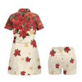 thumbnail image 3 of Psesaysky Christmas Poinsettia Tennis Dress for Women Sun Protection Athletic Golf Dress with Built in Separate Shorts Stretch Soft Short Sleeve Workout Skirt Outfit for Girls Y2K, 3 of 7