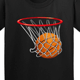 thumbnail image 4 of Inktastic Basketball Swish Youth T-Shirt, 4 of 5