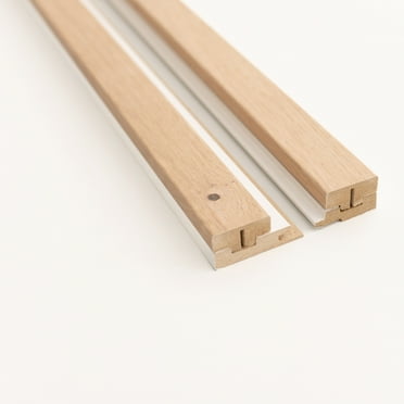 Wood Wall Slat End Profiles (Accessory) - 94.5" / Two Pack (Pepper Oak on White)
