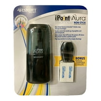 Westcott Ipoint Aura Electric Pencil Sharpener, With Manual Sharpener & Erasers