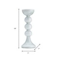thumbnail image 4 of Glass Pillar Candle Holder - Frosted Glam Taper Holder - Elegant Decorative Accent for Home & Office - 18" Clear, Frost, 4 of 11