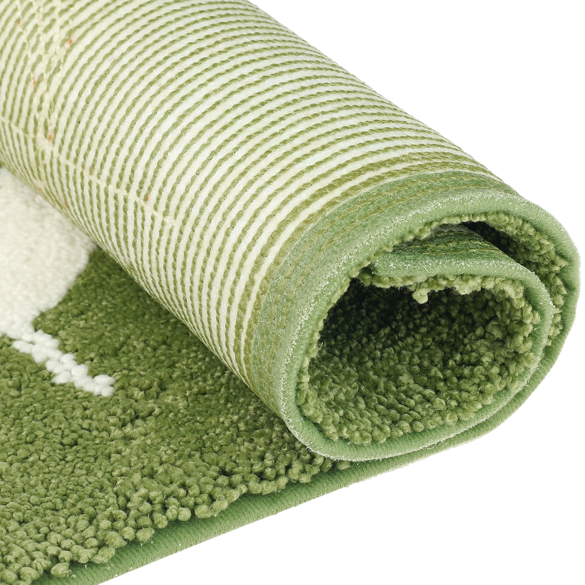 Unique Bargains Bathroom Rugs Soft Plush Fluffy Non-Slip Printing Quick Dry Bath Rugs Leaves-2 18"x26"