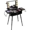 thumbnail image 2 of SHANY Studio ToGo Wheeled Trolley Makeup Case & Organizer with Light - BLACK, 2 of 5