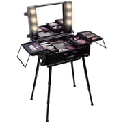 SHANY Studio ToGo Wheeled Trolley Makeup Case & Organizer with Light - BLACK