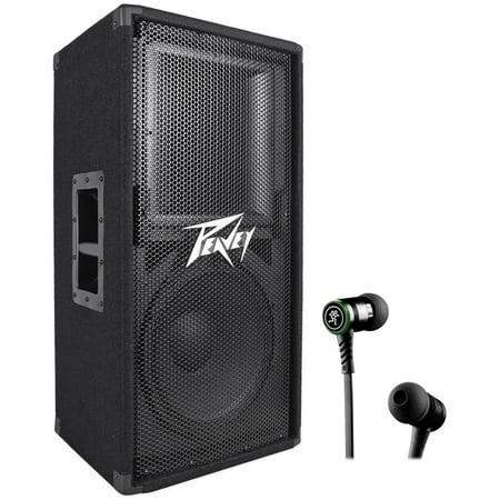 Peavey PV112 12" Two Way 800 Watt Pro Audio Live Sound Speaker+Mackie Earbuds
