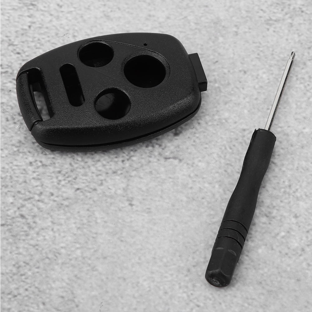 For Honda Remote Head Key Shell 4 Button with Chip Slot Holder Replacement 