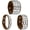 Dark Brown, variant on 3 Pcs Leather Punk Bracelet 8.7"/22cm Square Rivets Goth Bracelet, Rose Red -