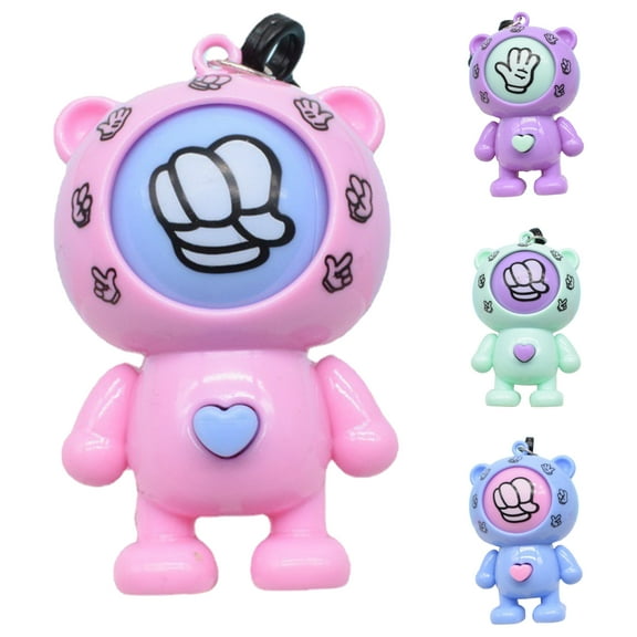 SPRING PARK 1pc Key Chain Rock Paper Scissors Creative Multi-purpose Toy, Plastic Guessing Toy Key Pendant for Kids, 1Pack