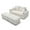 Loveseat-Beige, variant on Modern Corduroy Upholstered Sofa Loveseat Modular Couch with Storage Ottoman and Cup Holders for Living Room Bedroom Apartment