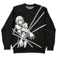 thumbnail image 1 of Suéter con diseño de pistola, prendas de punto para hombre, jerséis para hombre, jerséis de hip-hop, ropa de calle, suéter Y2k de gran tamaño para mujer, Harajuku, nuevo tejido, 1 of 2