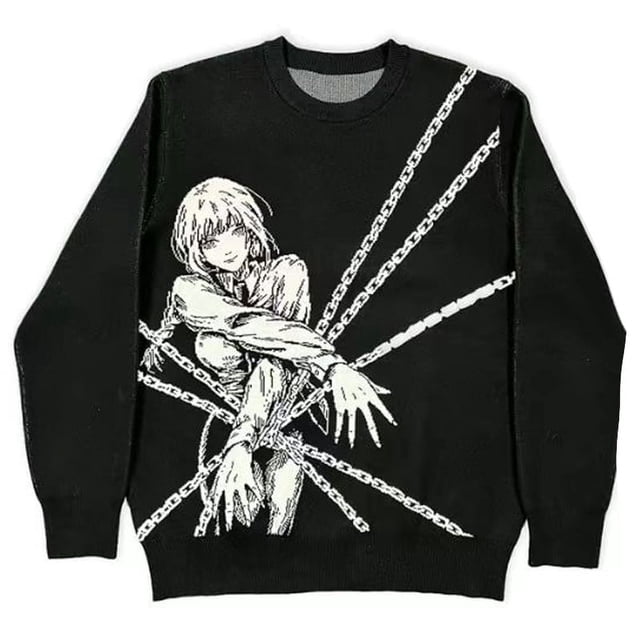 Suéter con diseño de pistola, prendas de punto para hombre, jerséis para hombre, jerséis de hip-hop, ropa de calle, suéter Y2k de gran tamaño para mujer, Harajuku, nuevo tejido