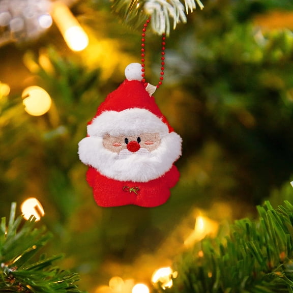 Christmas Tree Plush Ornaments,3 Pcs Small Plush Christmas Hanging Ornament Set, Snowman Hanging Plushies for Mini Chritmas Tree Hanging Decoration Supplies Home Decor