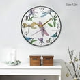 thumbnail image 4 of GZHJMY Colorful Dragonflies Pattern Wall Clock Silent Non Ticking 9.5 Inch Round Easy to Read for Home Office School Clock, 4 of 7