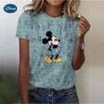 thumbnail image 1 of Women Disney Mickey Mouse Print Shirt Casual Short Sleeve Female O-neck Slim T-Shirt Streetwear Lady Sprint shirt Tops Childrenkids-110 Gao Jinjia LED, 1 of 2