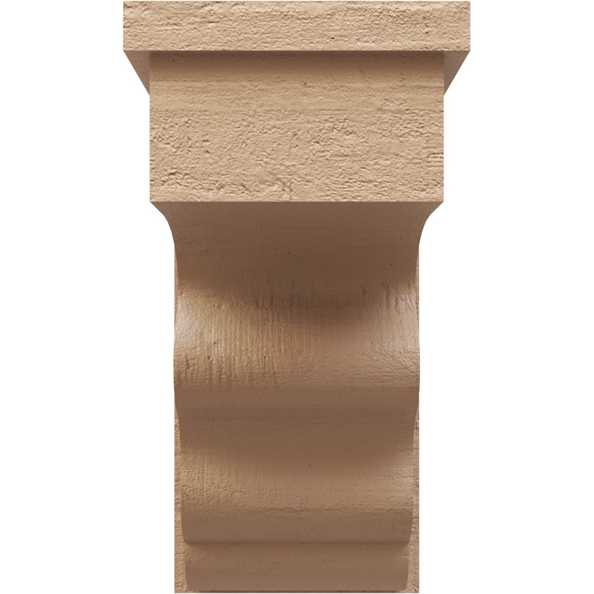 7"W x 14"D x 14"H Classic Highland Rough Cedar Woodgrain TimberThane Corbel, Primed Tan