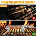thumbnail image 5 of 8Pcs Grilling Skewers Set Stainless Steel Kebab Grill Skewers Reusable Kabob Skewers with 3 Prong/ 2 Prong/ Single Prong BBQ Grill Skewers Kabob Skewer Rack BBQ Chart Storage Bag for Grilling BBQ, 5 of 6