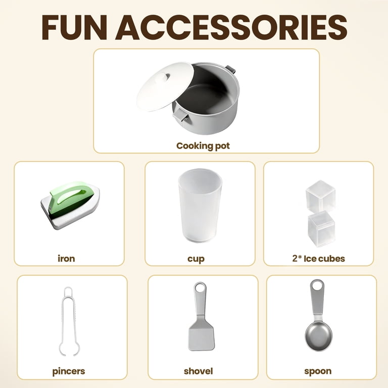 COCLUB 2-in-1 Wooden Play Kitchen & Laundry Center photo 7