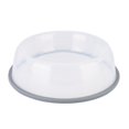 thumbnail image 1 of Plástico antideslizante transparente redondo perro mascota alimentación tazón gato comida bebida agua plato alimentador (A), 1 of 8