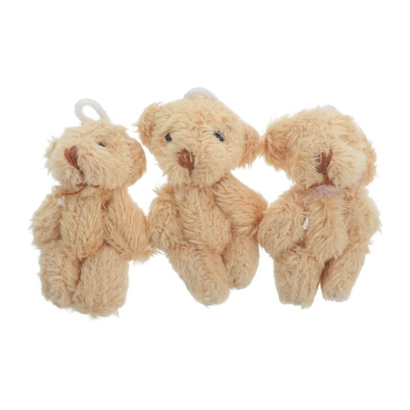 3 Pcs Bear Stuffed Toy Tiny Plush Bear Stuff Animals Khaki