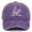 Purple, variant on Visor Style Washed Baseball Cap Featuring French Embroidery for Everyday Outdoor Casual Wear Classic Sun Headwear Versatile Unisex Hat