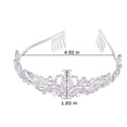 thumbnail image 2 of Crystal Rhinestone Crown Coiffure Crown Tiara GREEN Green, 2 of 5
