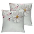 thumbnail image 2 of Nawypu Throw Pillow Covers Pink Floral Decorative Pillow Covers Cherry Blossom Sakura Flower Tree Branch Pillow Case Cushion Cases for Couch Sofa Bedroom Living Room Home Decor,Set of 2, 2 of 6