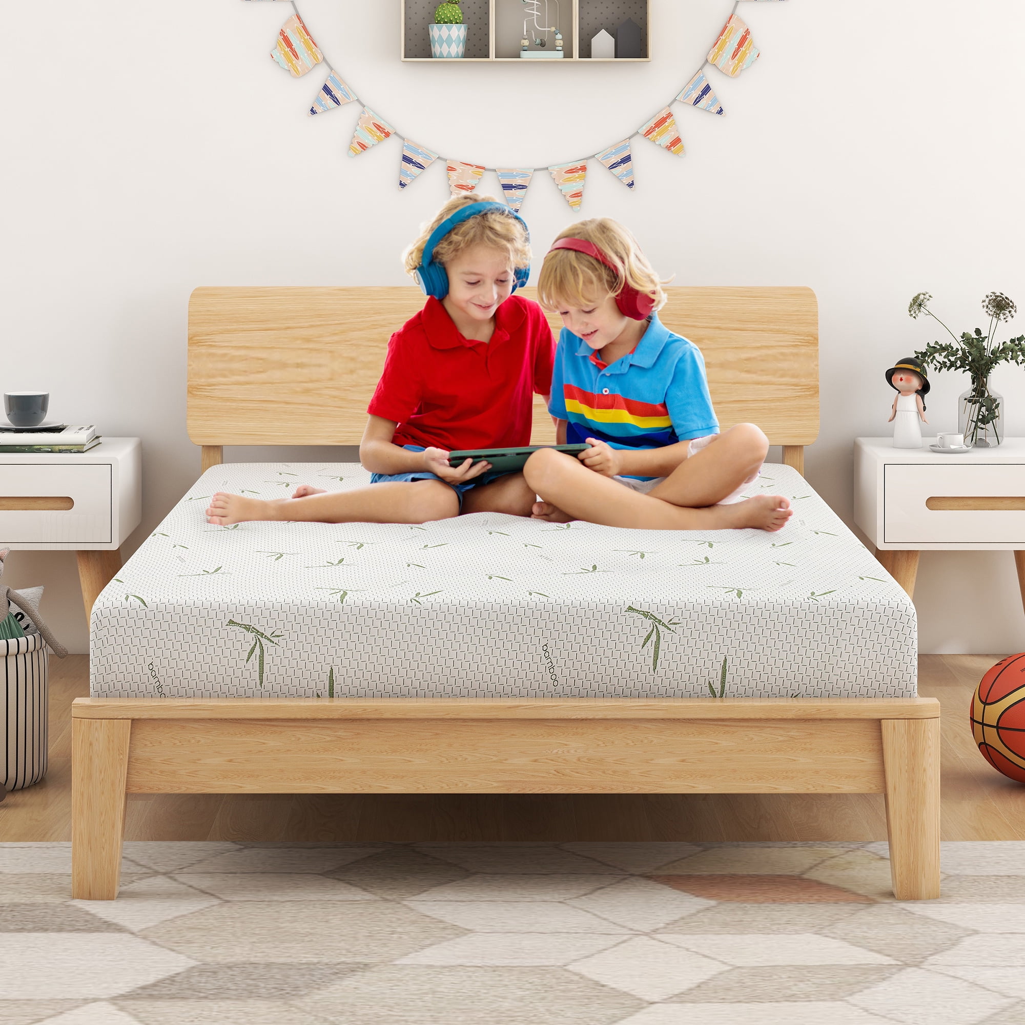 6 inch Twin Size Memory Foam Mattress , Medium Firmness Made in USA