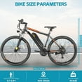 thumbnail image 6 of Elifine 27.5" Electric Mountain Bike for Adult 500W Electric Bicycle with 48V 10.4Ah Long-Lasting Battery, LCD, Lockable Suspension Fork, 5 Riding Modes, 21 Speed Mountain Ebike, UL2849, 6 of 8
