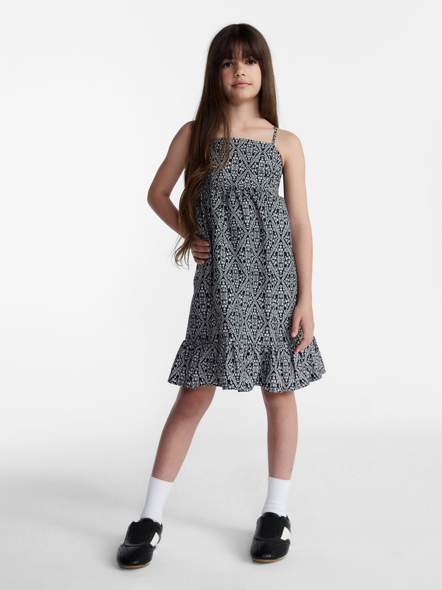 Weekend Academy Girls Sleeveless Cotton Babydoll Dress, Sizes 4-18