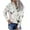 White, variant on 50% Off Clear! Viikei Zip Up Hoodies for Women Sweatshirt for Women Fashion Womens Casual Hoodies Sweatshirt Patchwork Ladies Hooded Blouse Pullove