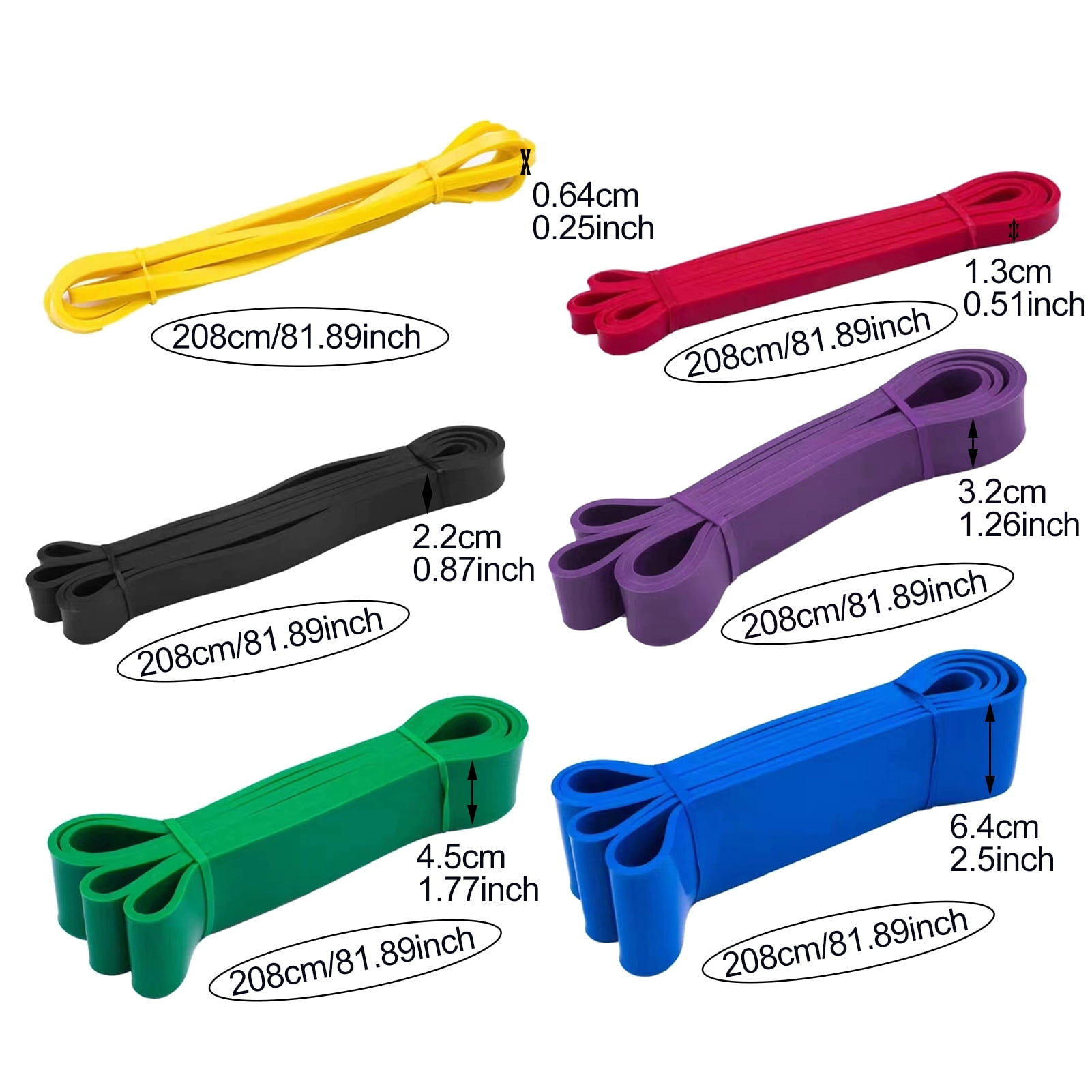 YIFAEUX Resistance Band Multifunction Body Stretching Muscles Building Physical Therapy Strength Training Home Gym Workout Exercise Pull-Up Yoga TPE Elastic Band