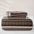 thumbnail image 4 of jejeloiu Earthy Striped Twin Quilt Set,Neutral Print Twin Coverlet Set For Boys,Brown Beige,2 Pieces, 4 of 6