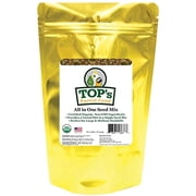 TOP's All In One Seed Mix for Large Birds, USDA Organic Certified, Human Grade, Non-GMO, Corn & Soy Free Bird Food, 1 lb