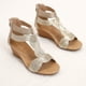 thumbnail image 3 of Sandalias de cuña cómodas sandalias de playa con tiras abiertas zapatos para caminar para mujer, 3 of 9