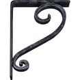 thumbnail image 4 of Ekena Millwork 2"W x 7 1/2"D x 10"H Edwards Wrought Iron Bracket, (Triple center brace), Antiqued Pewter, 4 of 10