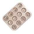 thumbnail image 1 of Molde para donas Moldes para pasteles de acero al carbono con 12 cavidades Moldes antiadherentes para donas, 1 of 7
