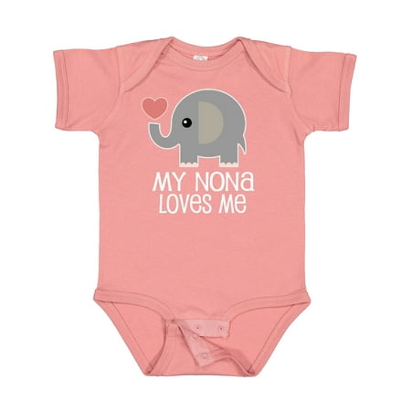 

Inktastic My Nona Loves Me Grandchild Gift Baby Boy or Baby Girl Bodysuit