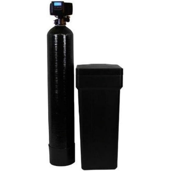 Fleck 80k On Demand Water Softener with Resin Made in USA/Canada 80,000 Grains Black