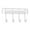 White 4 Hooks, variant on GARENDE Wall Mounted Badminton Racquet Rack Compact Hanging Hook for Club School Gym Black 6 Hooks