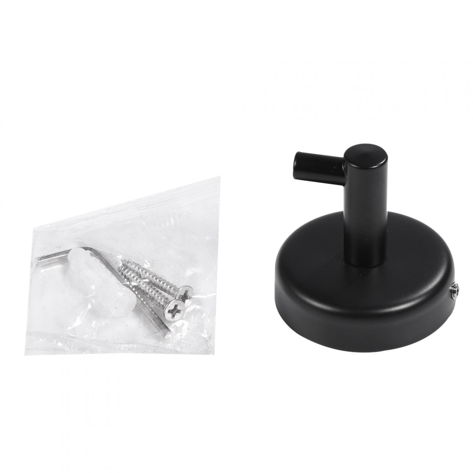Toilet Holder, Black Stainless Steel Coat Hook With Screws And Hardware