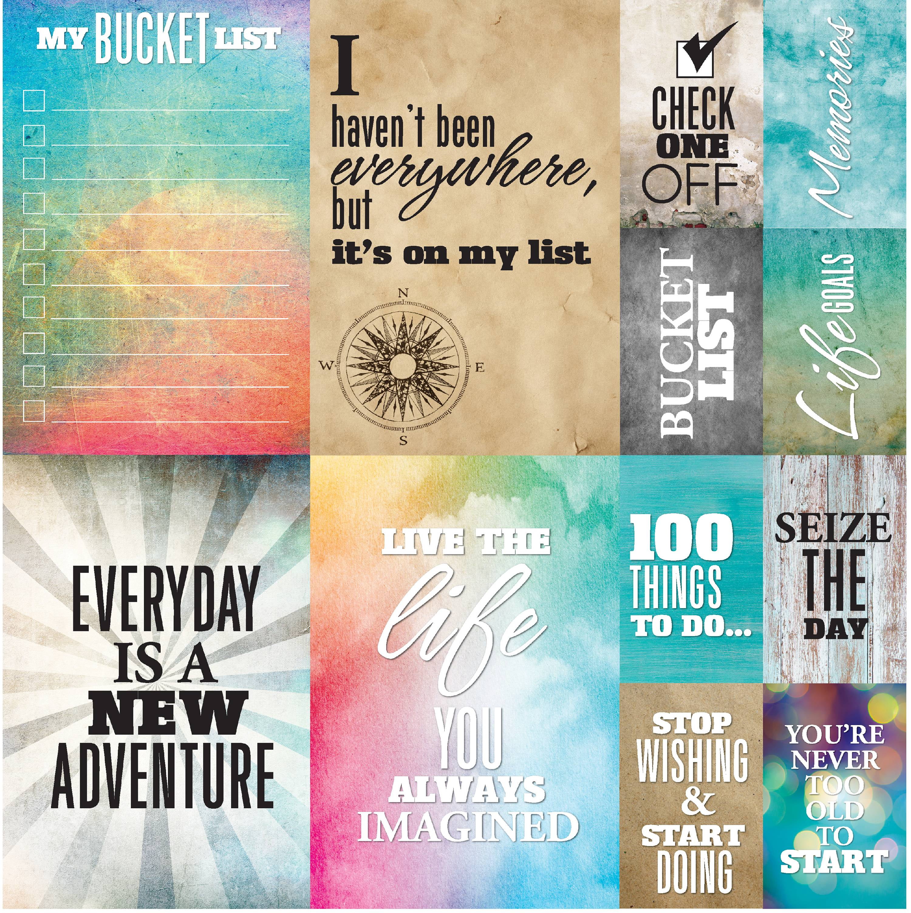 Bucket List Poster Stickers 12