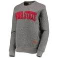 thumbnail image 2 of Women's Pressbox Heather Charcoal Iowa State Cyclones Moose Quilted Pullover Sweatshirt, 2 of 4