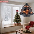 thumbnail image 2 of Stylish Metal Hanging Christmas Tree Wind Spinner - Geometric Design with Glowing Ornaments for Garden & Yard Decor, 2 of 7