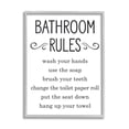 thumbnail image 3 of Stupell Industries Minimal Bathroom Rules Sign Good Family Hygiene Graphic Art Gray Framed Art Print Wall Art, 24x30, by Lettered and Lined, 3 of 5