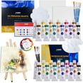 thumbnail image 1 of Acrylic and Watercolor Paint Set – 40-Piece Art Canvas Painting Kit for Adults, 24 Acrylic and Watercolor Paints, Wood Easel, Canvases, Watercolor Paper, Brushes, Palettes, Color Mixing Guide, 1 of 5
