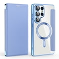 thumbnail image 1 of Magnetic Flip Phone Case for Samsung Galaxy S25 Ultra – Leather-Texture TPU Rugged Protective Cover with Wireless Charging Compatibility, 1 of 9