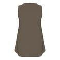 thumbnail image 5 of Duoif Débardeurs pour Femmes, Camisole d'Été pour Femmes Grande Taille Coupe Ample Col Rond à Boutons devant Haut Décontracté Hauts pour Femmes Café XXXXXL, 5 of 5