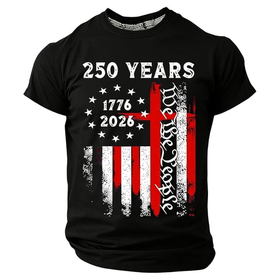 Kiijoy Boys USA 250Th Anniversary T Shirt Fourth of July Short Sleeve T-Shirt, Sizes 1-13