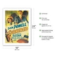 thumbnail image 2 of Cornered - Starring Dick Powell Walter Slezak - Directed by Edward Dmytryk - Vintage Film Noir Movie Poster c.1945 - Bamboo Fine Art 290gsm Paper Print (Unframed) 18x24in, 2 of 4